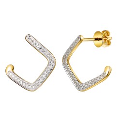 Kolczyki z diamentami (E98888 Y S) - zdjęcie: 2