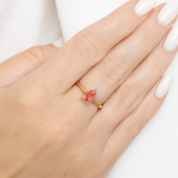 Pierścionek z różowym diamentem laboratoryjnym (R96123 1,12ct YW LGDP): 13 - zdjęcie: 3