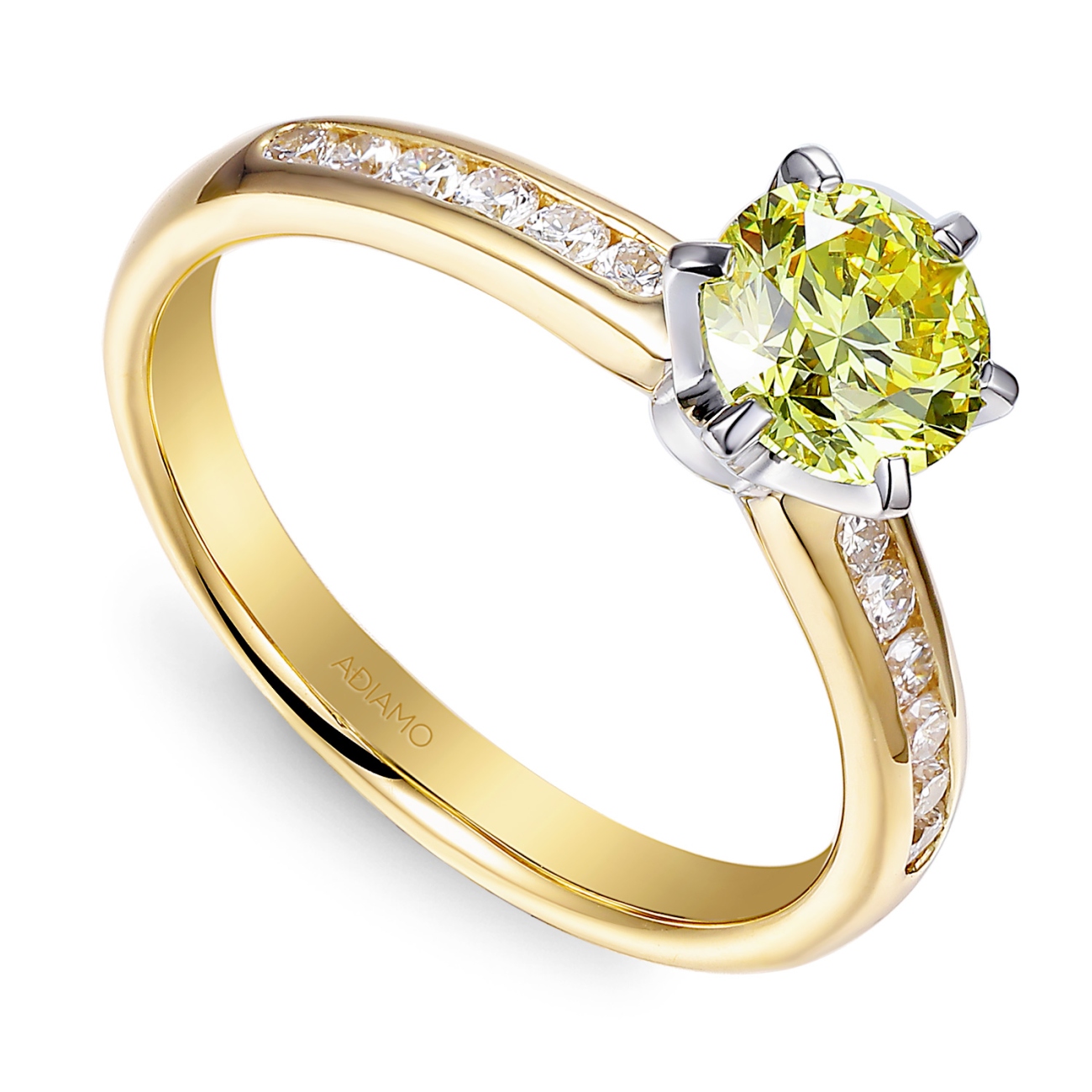 Pierścionek z żółtym diamentem laboratoryjnym (R58831 1,00ct YW LGDY): 15