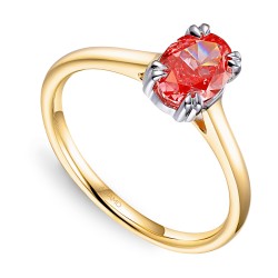 Pierścionek z różowym diamentem laboratoryjnym (R96118 1,12ct YW LGDP): 10 - zdjęcie: 2