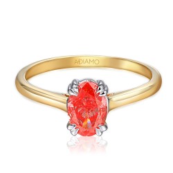 Pierścionek z różowym diamentem laboratoryjnym (R96118 1,12ct YW LGDP): 10 - zdjęcie: 4