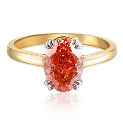 Pierścionek z różowym diamentem laboratoryjnym (R96118 2,79ct YW LGDP): 15 - zdjęcie: 4