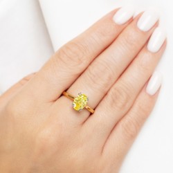 Pierścionek z żółtym diamentem laboratoryjnym (R96118 2,23ct YW LGDY): 10 - zdjęcie: 3