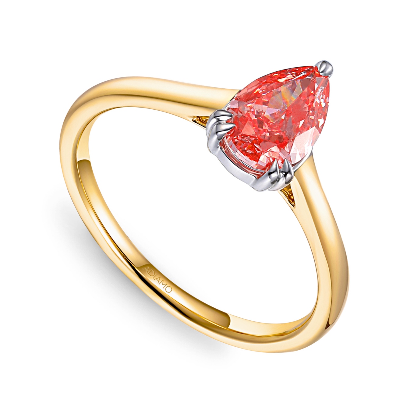 Pierścionek z różowym diamentem laboratoryjnym (R96123 1,12ct YW LGDP): 10