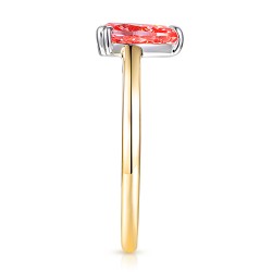 Pierścionek z różowym diamentem laboratoryjnym (R96123 1,12ct YW LGDP): 13 - zdjęcie: 5