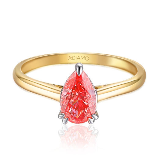 Pierścionek z różowym diamentem laboratoryjnym (R96123 1,12ct YW LGDP): 13