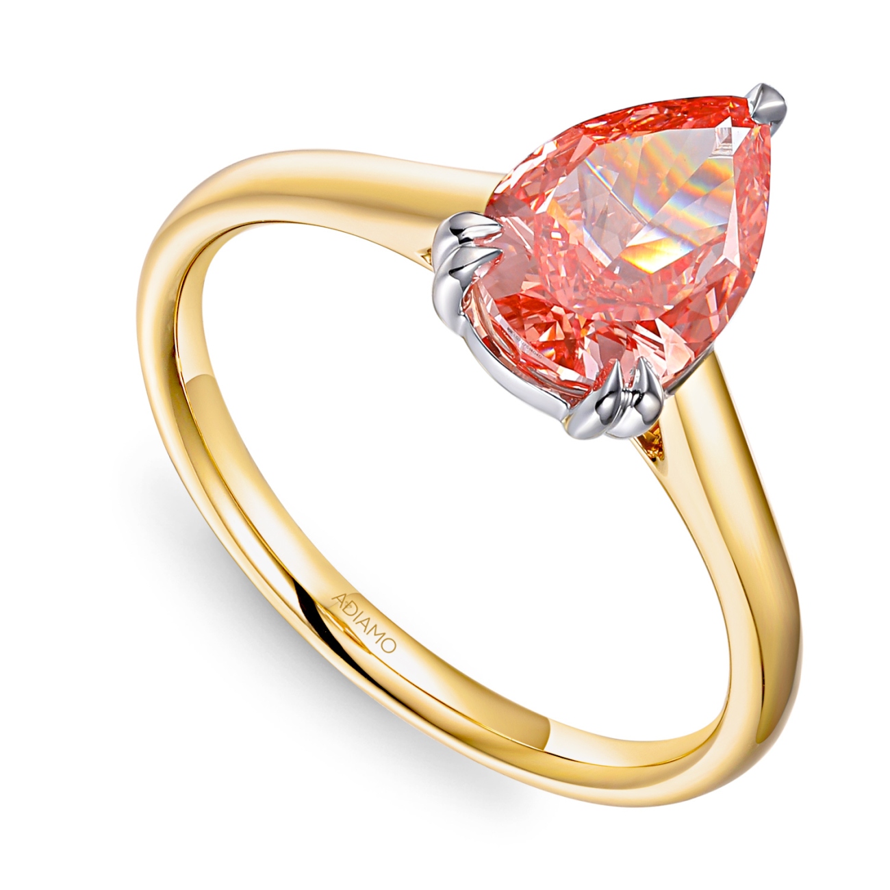 Pierścionek z różowym diamentem laboratoryjnym (R96123 1,88ct YW LGDP): 10