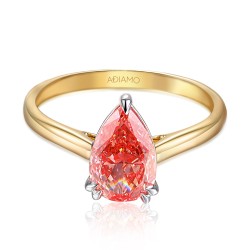 Pierścionek z różowym diamentem laboratoryjnym (R96123 1,88ct YW LGDP): 10 - zdjęcie: 4