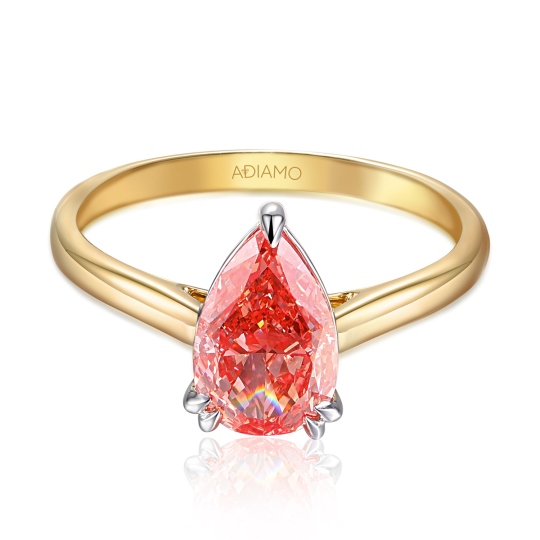 Pierścionek z różowym diamentem laboratoryjnym (R96123 1,88ct YW LGDP): 10