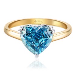 Pierścionek z niebieskim diamentem laboratoryjnym (R96126 2,78ct YW LGDB): 15 - zdjęcie: 4