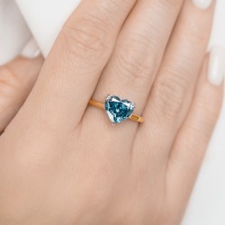 Pierścionek z niebieskim diamentem laboratoryjnym (R96126 2,78ct YW LGDB): 15 - zdjęcie: 3