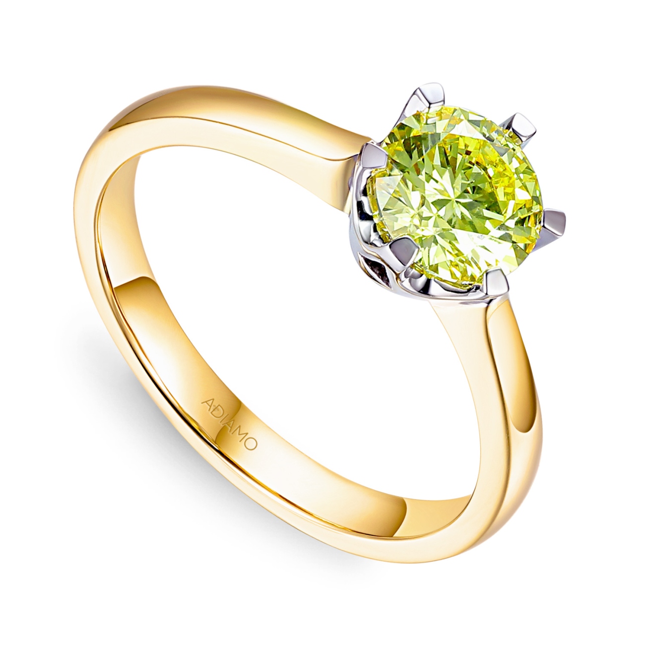 Pierścionek z żółtym diamentem laboratoryjnym (R39803 1,08ct YW LGDY): 15