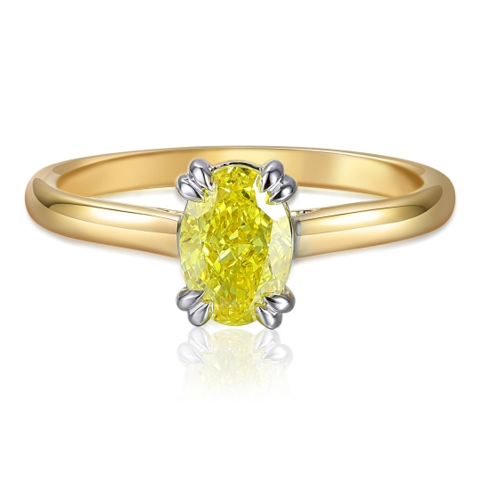 Pierścionek z żółtym diamentem laboratoryjnym (R96118 1,07ct YW LGDY): 10