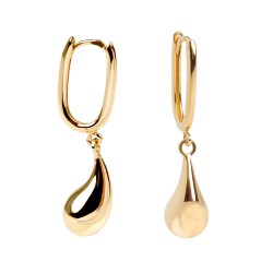 Kolczyki złote wiszące łezki (E88884 Y P) - zdjęcie: 2