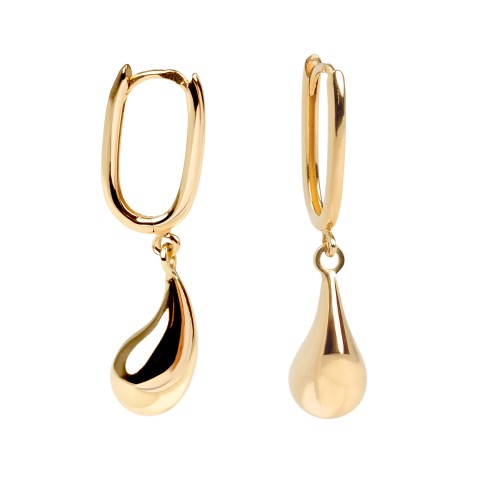 Kolczyki złote wiszące łezki (E88884 Y P)