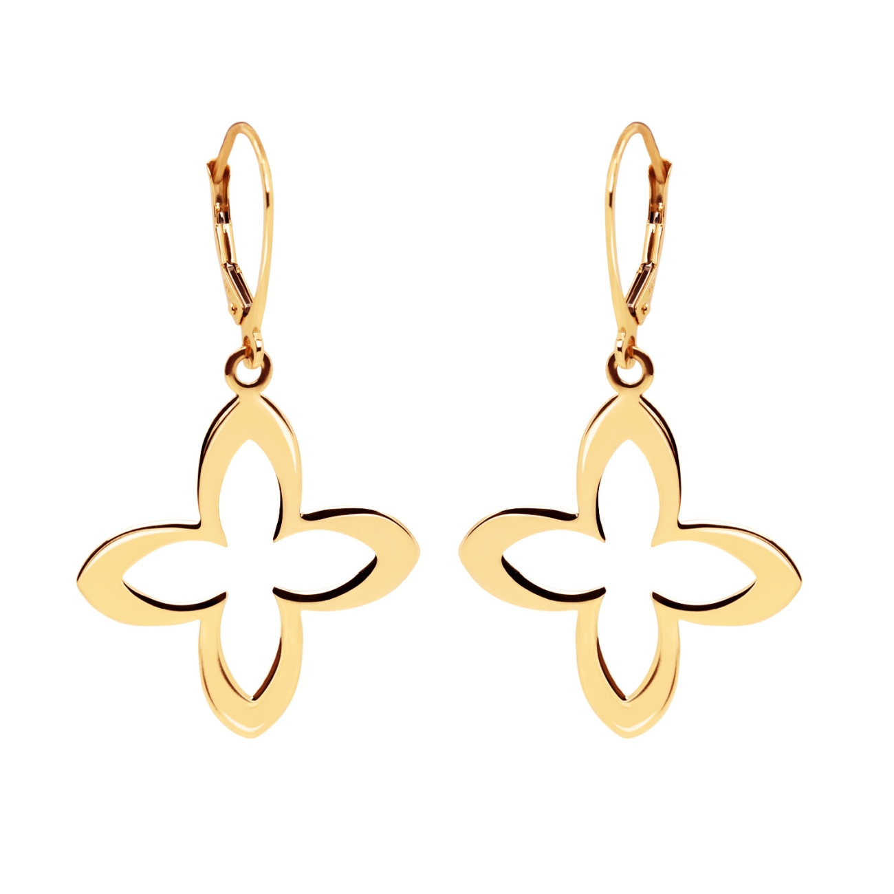 Kolczyki złote koniczynki (E77778 Y P)