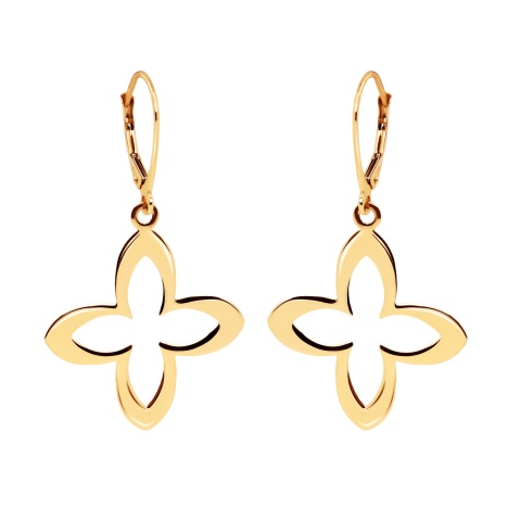 Kolczyki złote koniczynki (E77778 Y P)