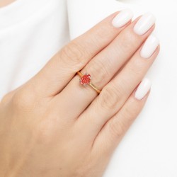 Pierścionek z różowym diamentem laboratoryjnym (R96118 1,12ct YW LGDP): 10 - zdjęcie: 3