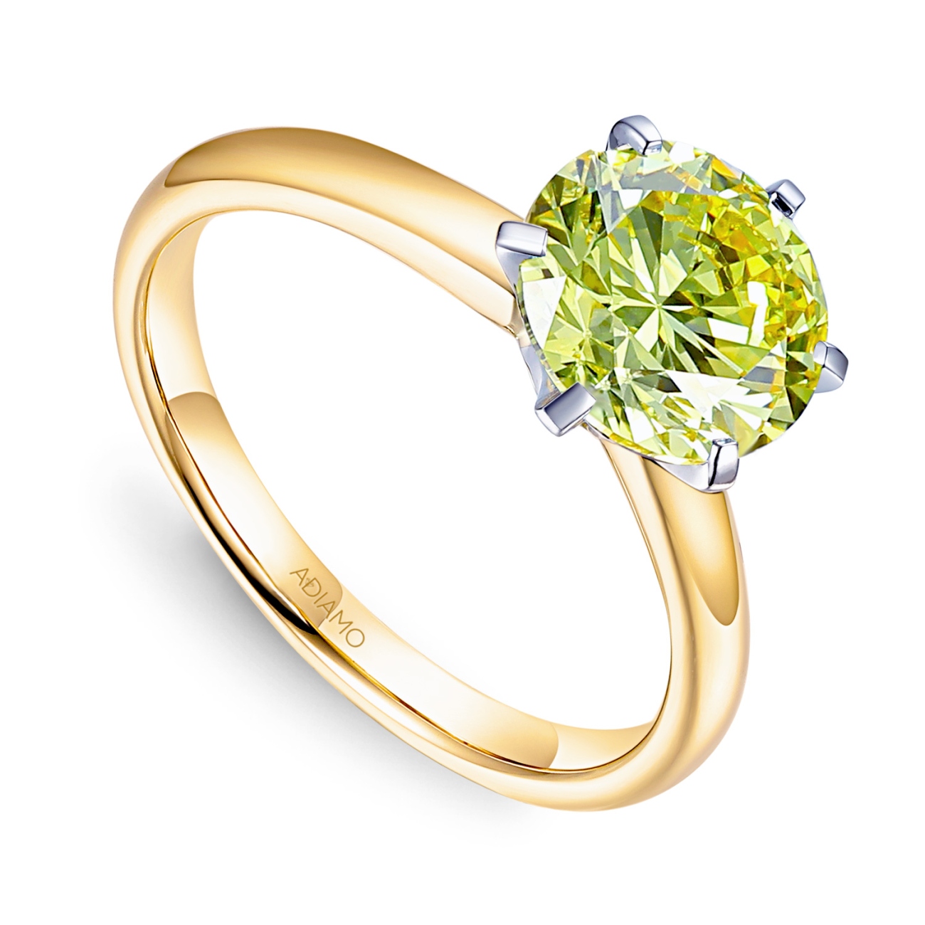 Pierścionek z żółtym diamentem laboratoryjnym (R58829 1,09ct YW LGDY): 10