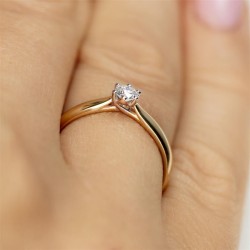 Pierścionek z diamentami (R62567 YW 0,20ct): 11 - zdjęcie: 6