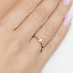 Pierścionek z diamentem laboratoryjnym (R65478 0,10ct YW LGD): 10 - zdjęcie: 3