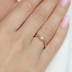 Pierścionek z diamentem (R88312 YW 0,06ct): 8 - zdjęcie: 3