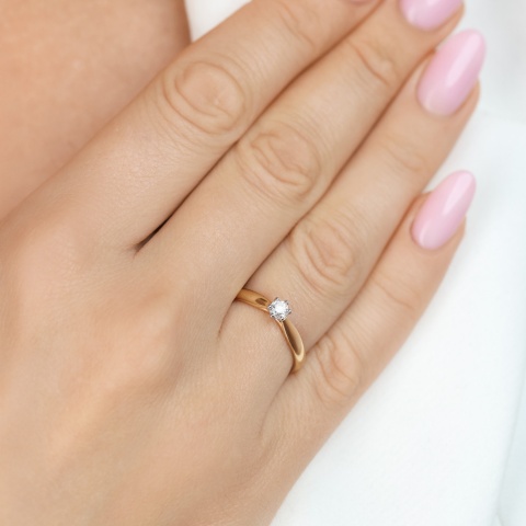 Pierścionek z diamentem 0,20ct