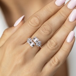 Pierścionek z diamentami laboratoryjnymi (R98876 Y LGD): 15 - zdjęcie: 3