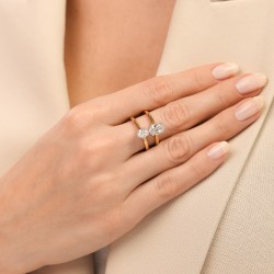 Pierścionek z diamentem laboratoryjnym (R96118 0,51ct YW LGD) - zdjęcie: 6