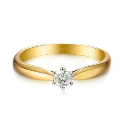 Pierścionek z diamentami (R62567 YW 0,20ct): 9 - zdjęcie: 4