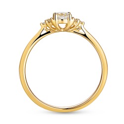 Pierścionek z białym szafirem i diamentami: 7 - zdjęcie: 5