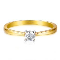 Pierścionek z diamentem laboratoryjnym (R65478 0,10ct YW LGD): 12 - zdjęcie: 4