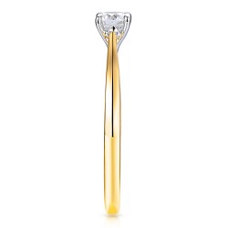 Pierścionek z diamentem laboratoryjnym (R65478 0,10ct YW LGD): 10 - zdjęcie: 5