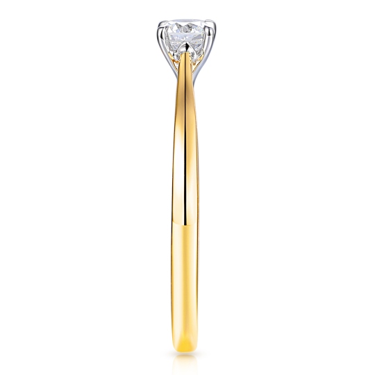 Pierścionek z diamentem laboratoryjnym (R65478 0,10ct YW LGD): 10