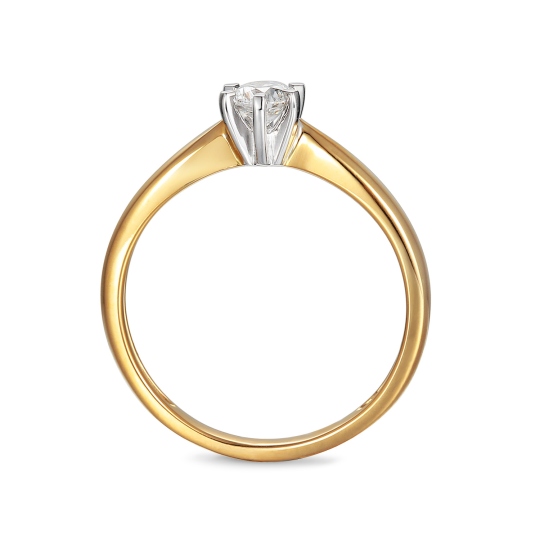 Pierścionek z diamentem, dwukolorowe złoto pr.585 R34130 0,10ct: 11