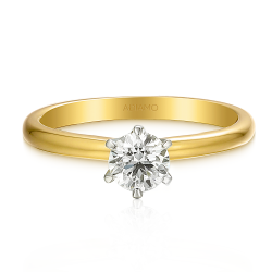 Pierścionek z diamentem laboratoryjnym (R58829 0,51ct YW LGD) - zdjęcie: 4