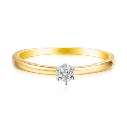 Pierścionek z diamentem (R55117 YW 0,04ct): 7 - zdjęcie: 4