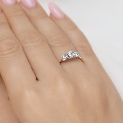 Pierścionek z diamentami (R43032 YW 0,32ct): 8 - zdjęcie: 3