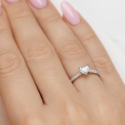 Pierścionek z diamentem laboratoryjnym (R96125 0,51ct YW LGD): 10 - zdjęcie: 3