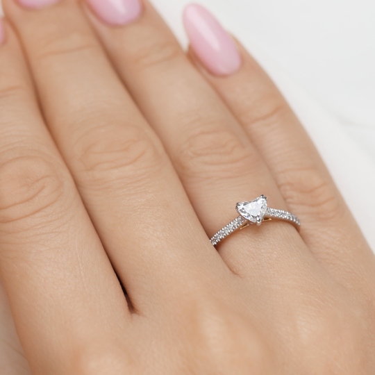 Pierścionek z diamentem laboratoryjnym (R96125 0,51ct YW LGD): 10