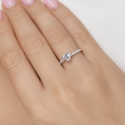 Pierścionek z diamentem laboratoryjnym (R96125 YW LGD 1.00ct): 13 - zdjęcie: 3