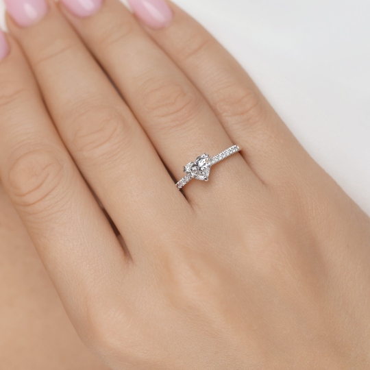 Pierścionek z diamentem laboratoryjnym (R96125 YW LGD 1.00ct): 13