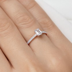 Pierścionek z diamentami laboratoryjnymi (R82483 0,52ct YW LGD): 10 - zdjęcie: 3