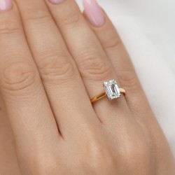 Pierścionek z diamentem laboratoryjnym (R96116 2,02ct YW LGD): 10 - zdjęcie: 3