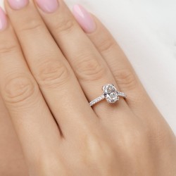 Pierścionek z diamentami laboratoryjnymi (R96117 2,00ct YW LGD) - zdjęcie: 3