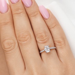 Pierścionek z diamentami laboratoryjnymi (R96117 1,08ct YW LGD): 10 - zdjęcie: 3