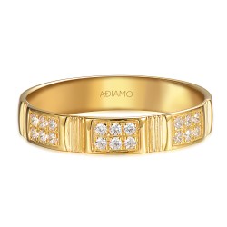 Obrączka z diamentami, 3,7 mm (O-R99902 Y): 8 - zdjęcie: 4