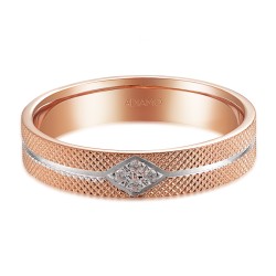 Obrączka z diamentami, 4 mm (O-R99904 RW): 8 - zdjęcie: 4