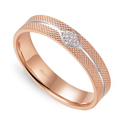 Obrączka z diamentami, 4 mm (O-R99904 RW): 8 - zdjęcie: 2