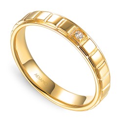 Obrączka z diamentem, 3,5 mm (O-R99906 Y): 8 - zdjęcie: 2